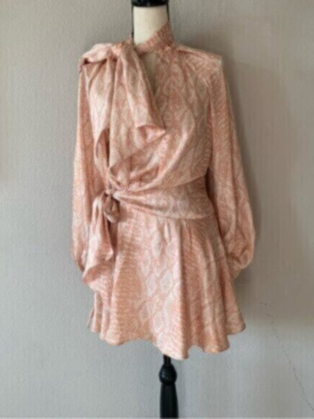 NWT Acler Bradley Cobra Wrap Long Sleeve Mini Dress - Picture 7 of 14